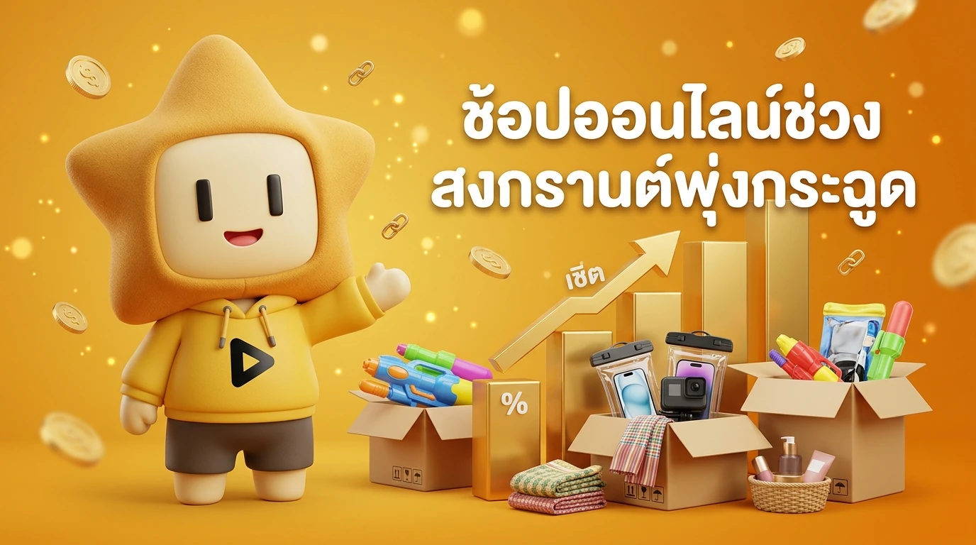 Infographic showing the growth of online shopping trends during Songkran festival in Thailand