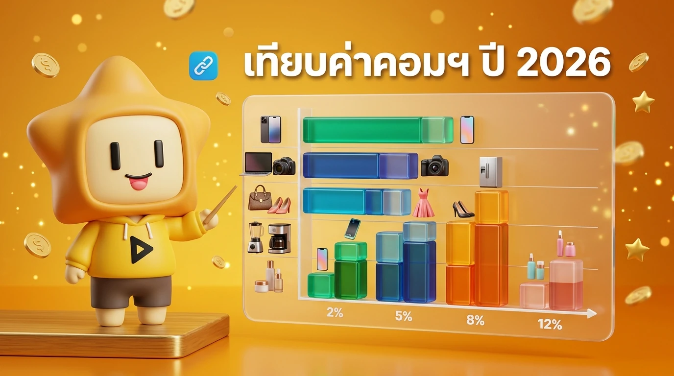 Comparison table or chart showing commission rates for different product categories in 2026