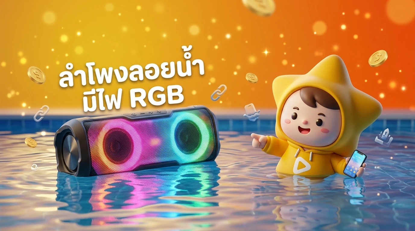 Floating RGB Speaker in Pool