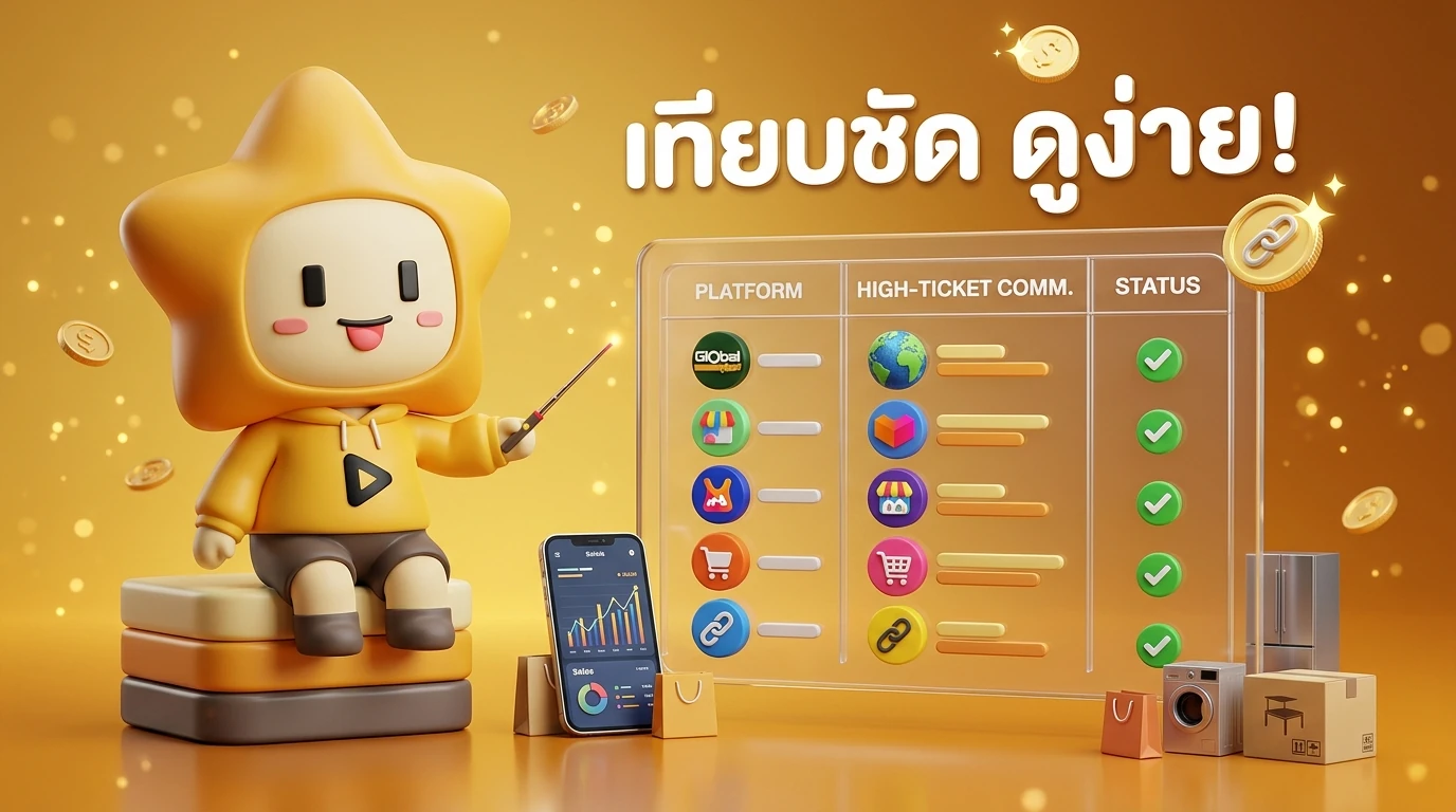 Summary comparison table design with colorful icons for each platform