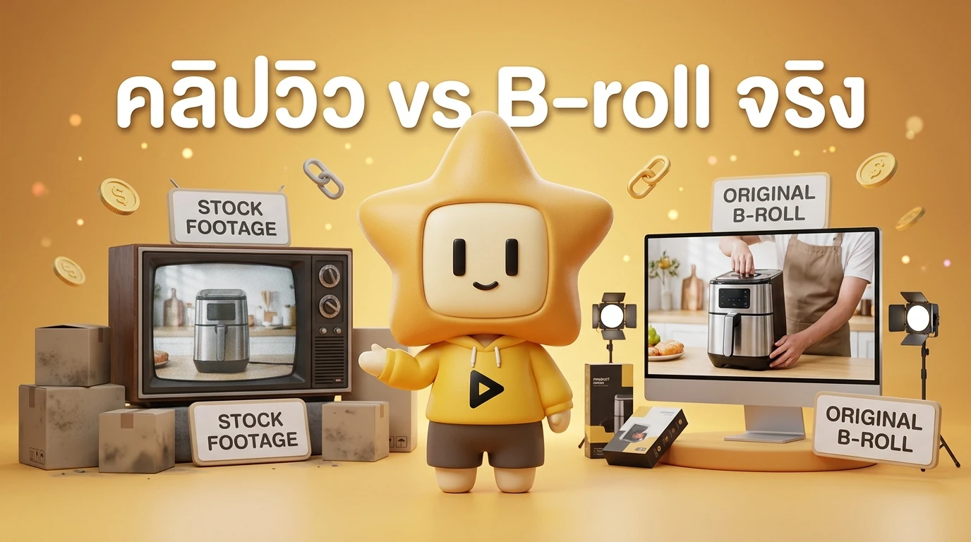 Comparison between a generic stock footage review vs. a high-quality original B-roll review with human interaction