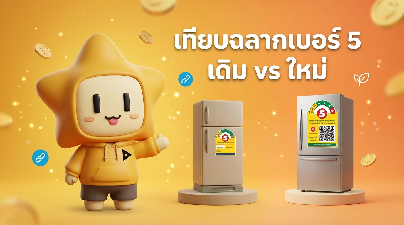 Comparison of the old Label No. 5 vs. the new 2026 5-star label with QR code