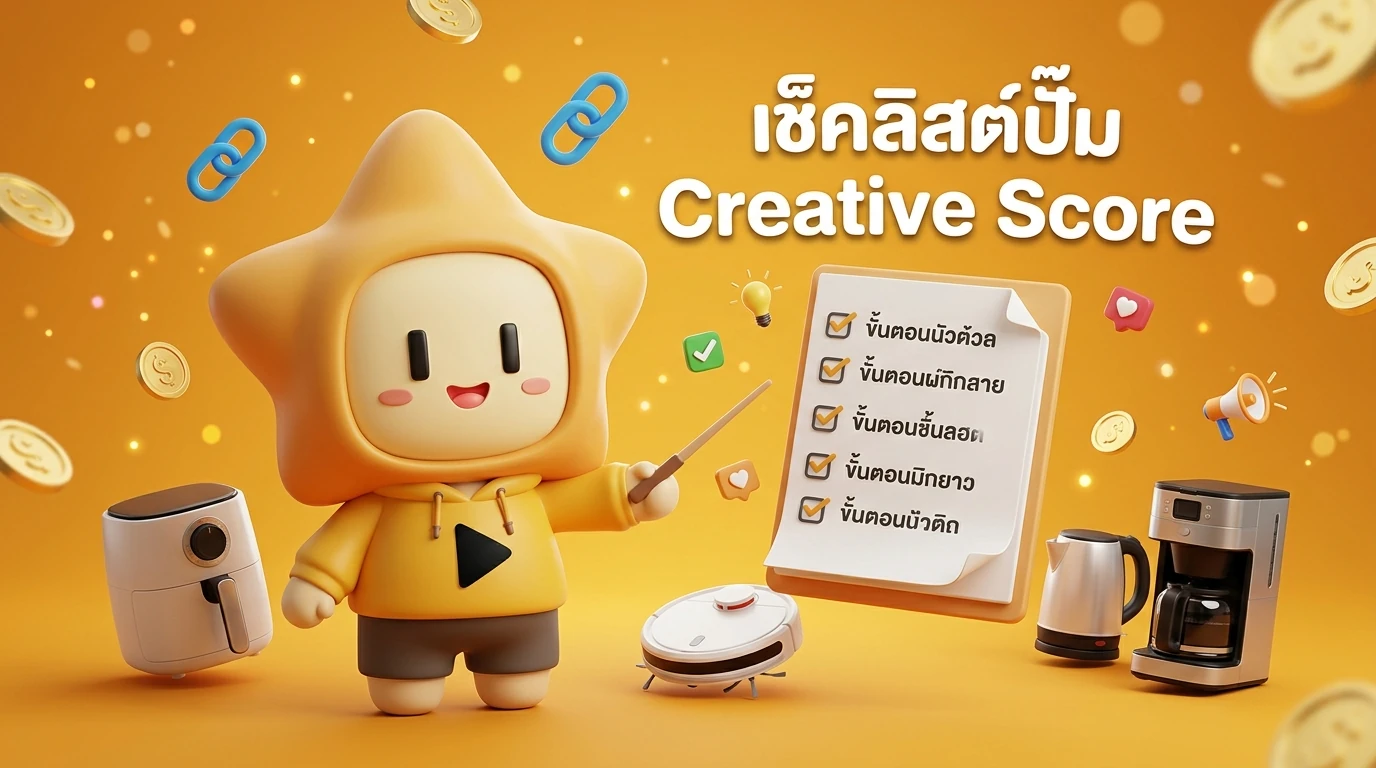 Step-by-step checklist infographic for boosting TikTok Creative Score for Home Appliances