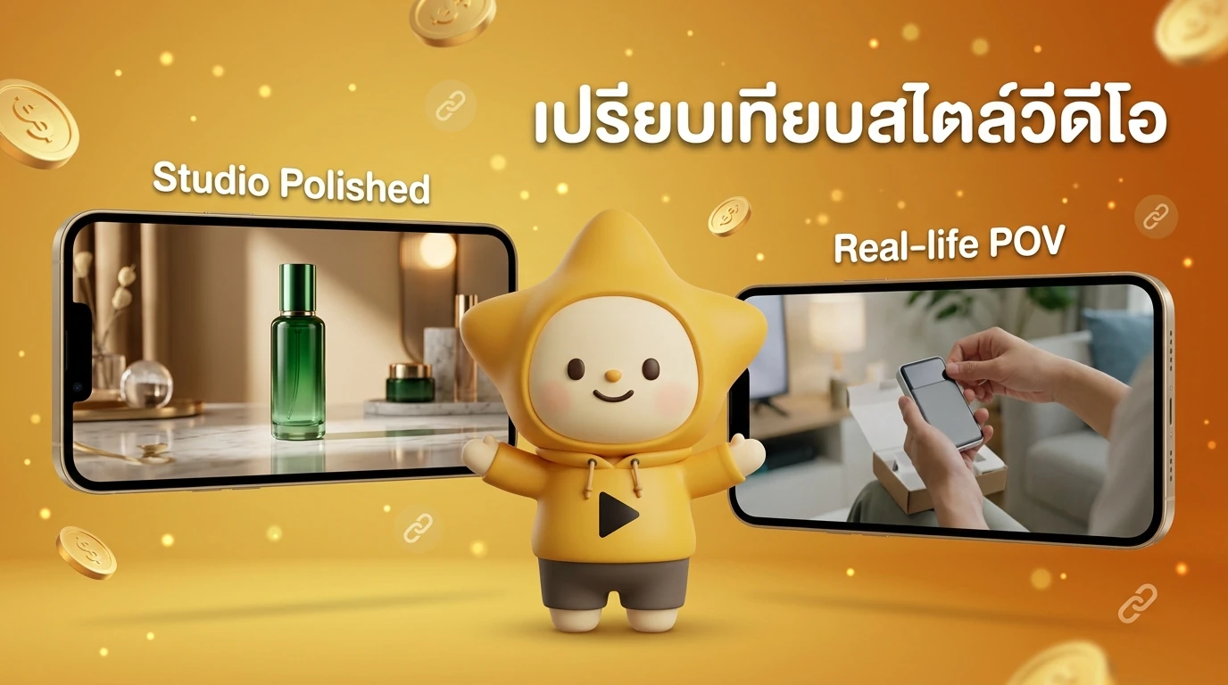 Comparison between a studio-polished video frame and a real-life POV video frame