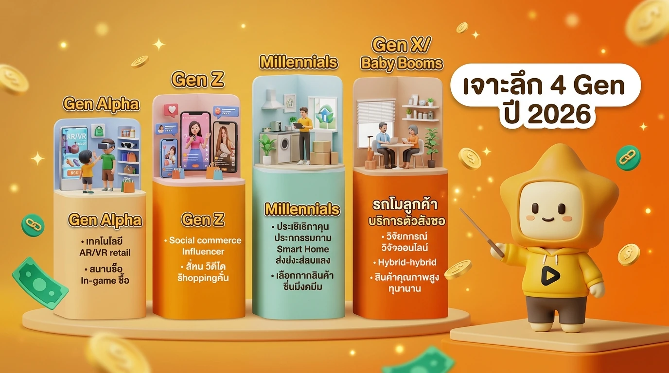 Infographic comparing 4 generations shopping habits in 2026