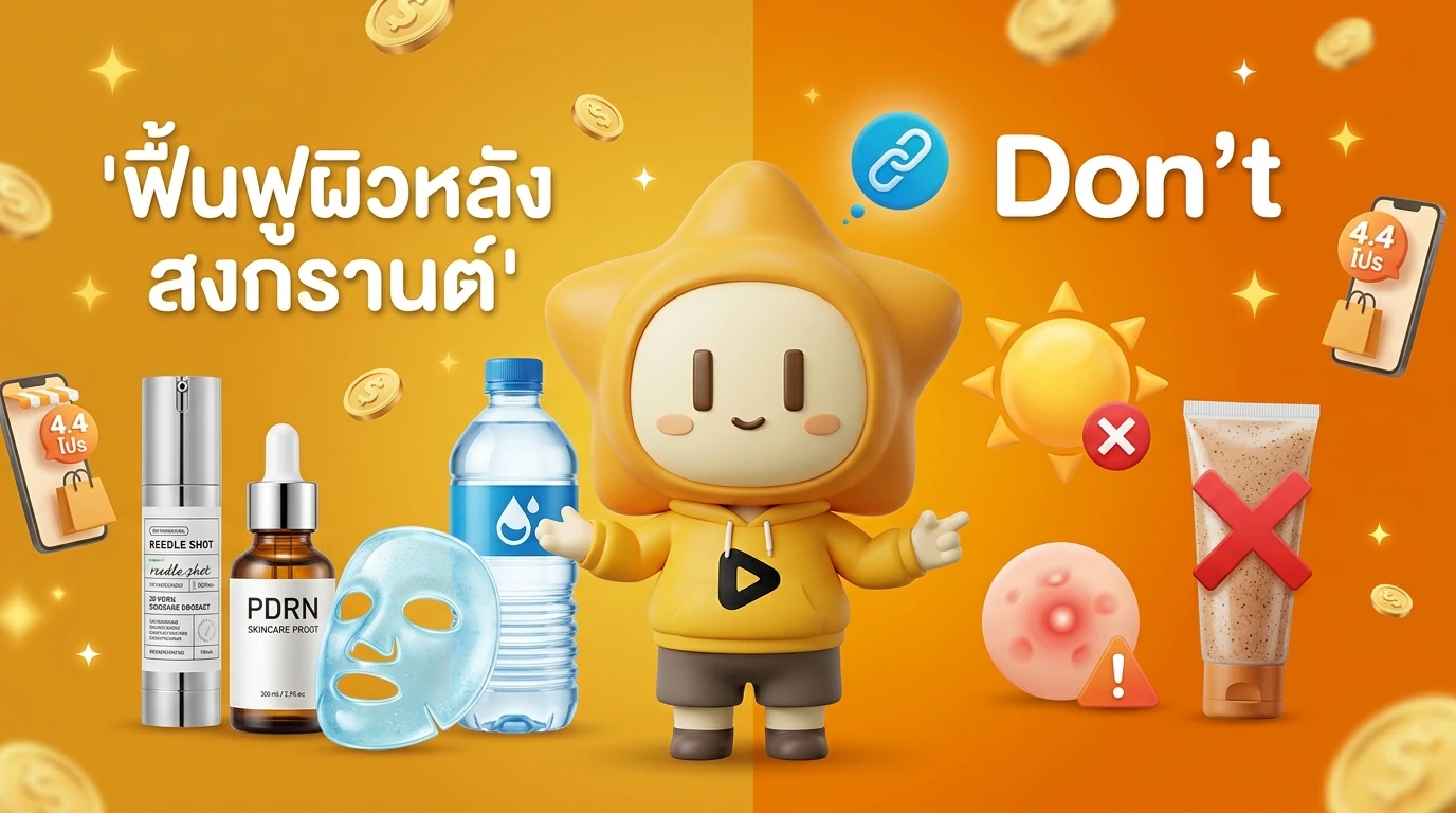 Illustration of "Do's and Don'ts" for post-Songkran skincare recovery