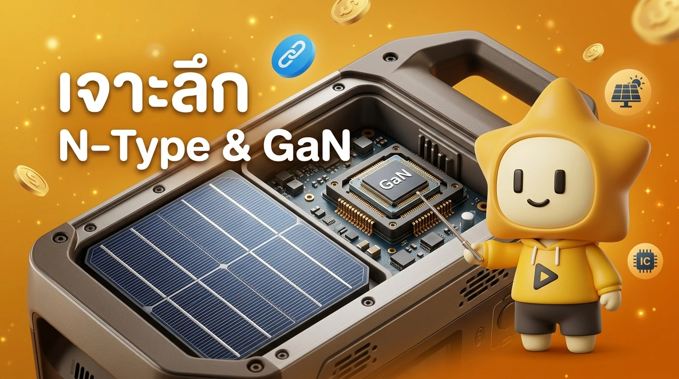 Close-up of N-Type Solar Cell texture and a GaN chip inside a power station unit