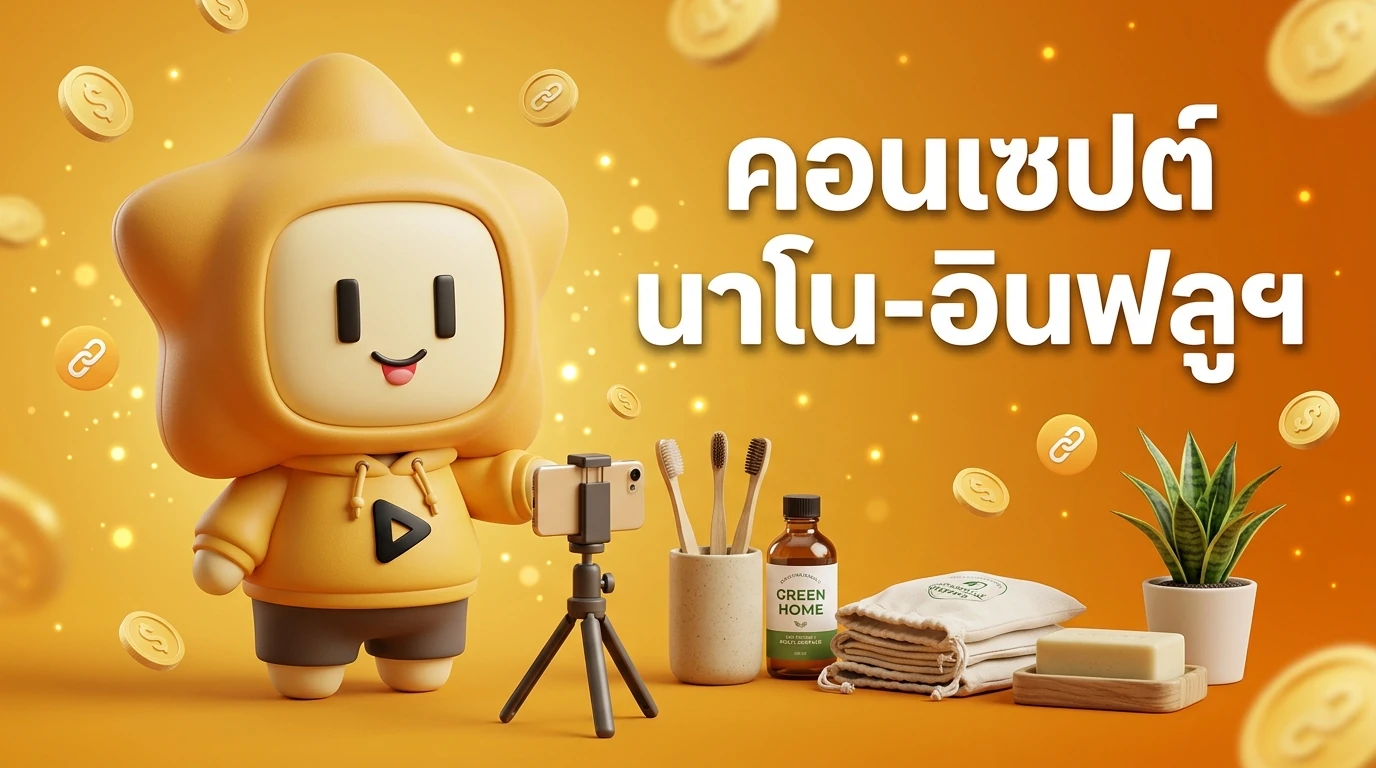 Concept art of a Nano-influencer focusing on a specific niche like eco-friendly home products