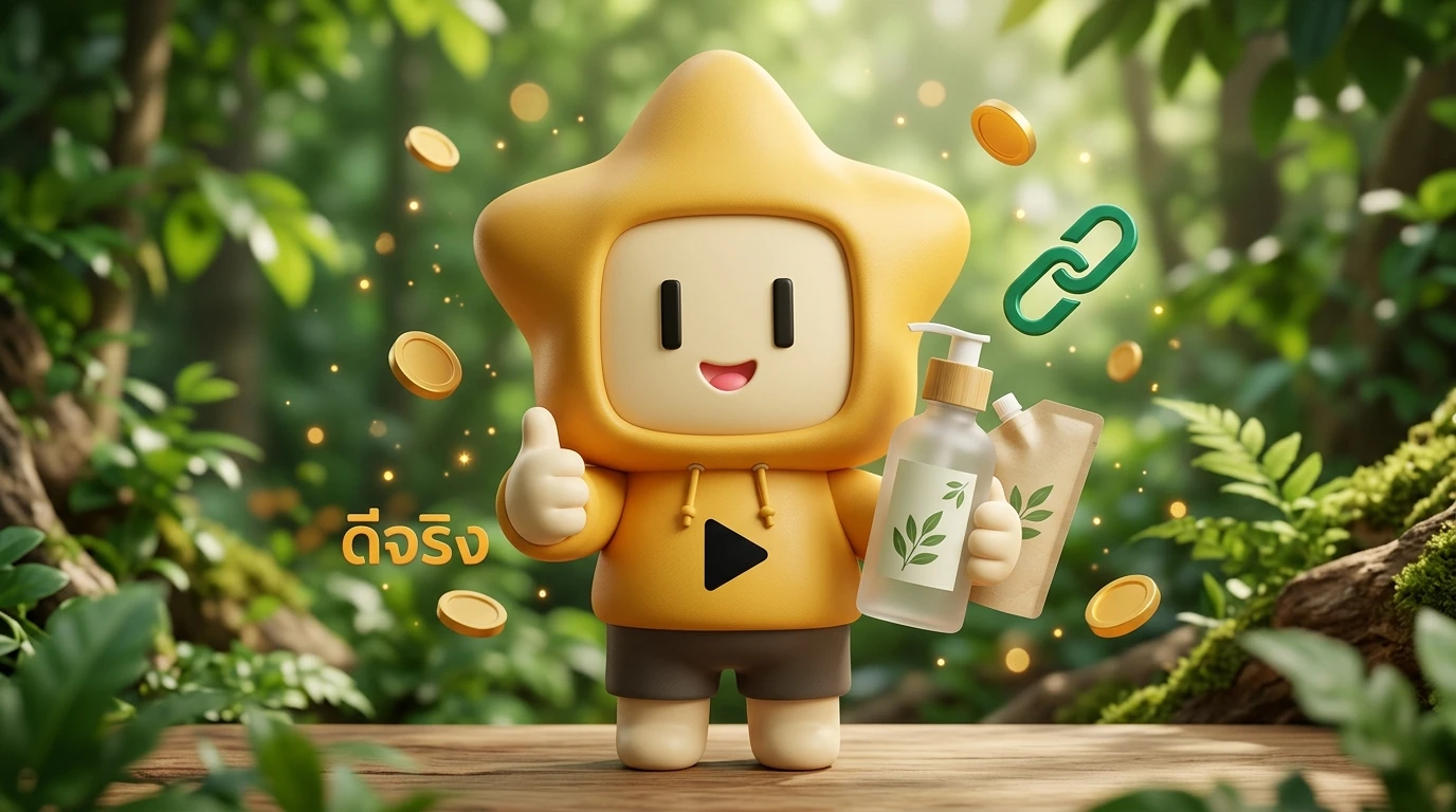 Nong Dee Jing mascot with refillable bottle