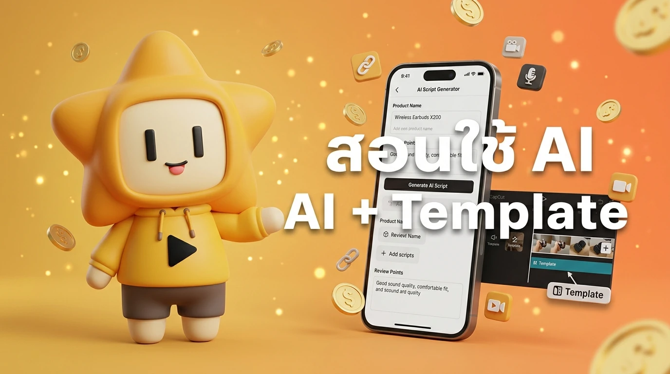 Screenshot showing how to use an AI script generator and CapCut template for product review