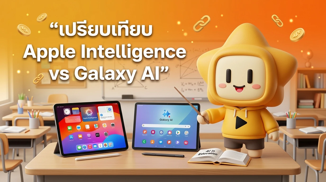 Comparison between Apple Intelligence on iPad and Galaxy AI on Samsung Tablet in a classroom setting