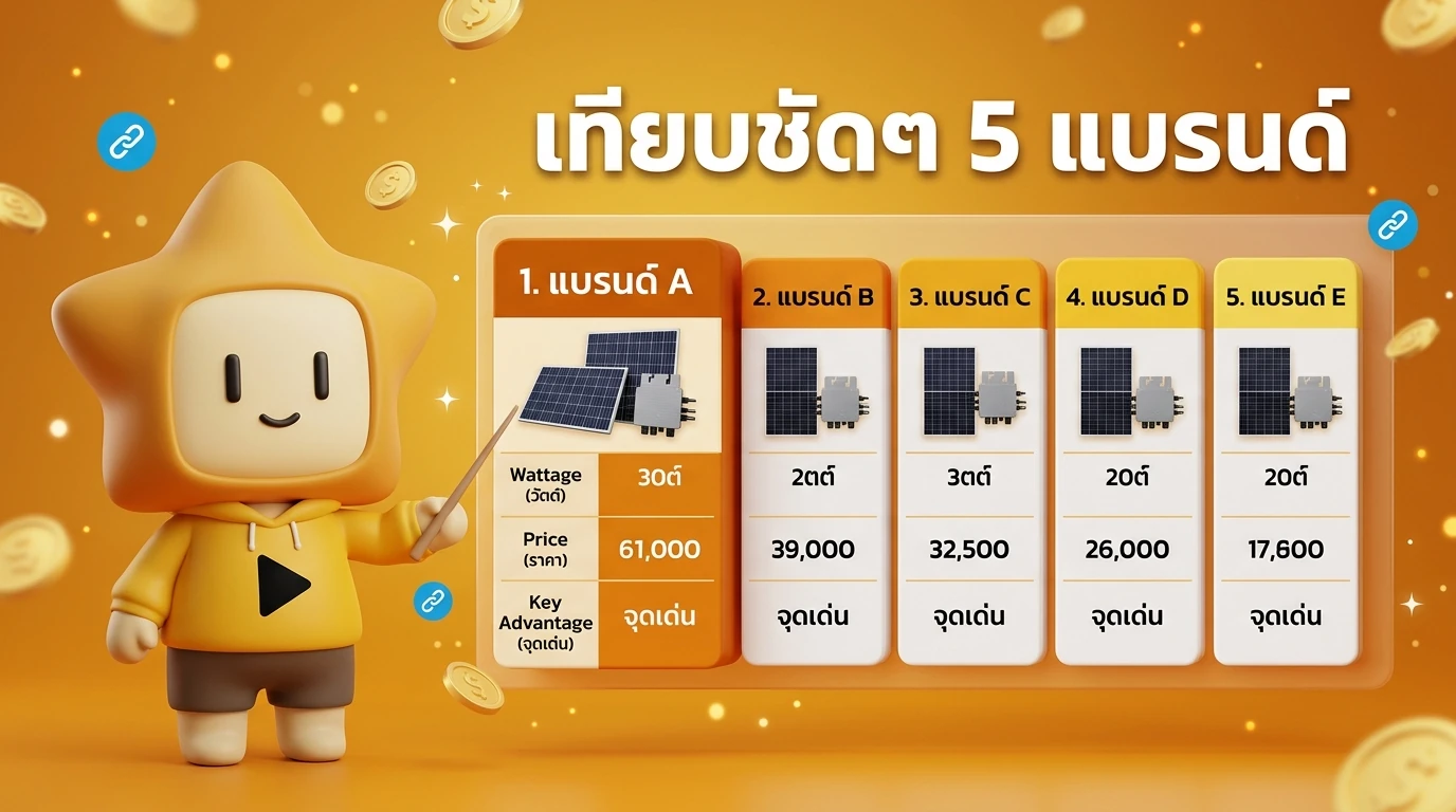 Detailed infographic comparing the 5 brands mentioned above, highlighting Wattage, Price, and Key Advantage