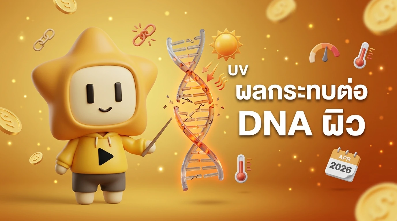 Infographic showing the impact of UV rays and heat on skin DNA structure during April 2026