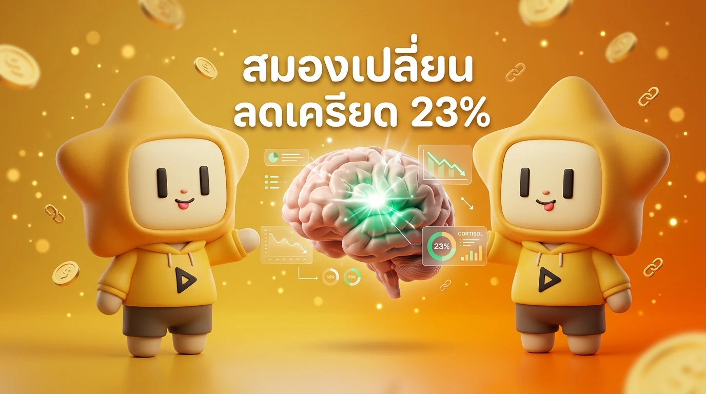 Infographic showing the brain changes and cortisol reduction 23% after 2 weeks of gratitude practice
