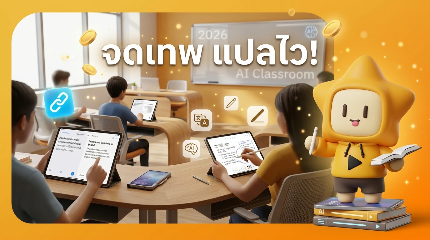 ห้องเรียนยุค 2026 ที่เต็มไปด้วยแท็บเล็ต AI