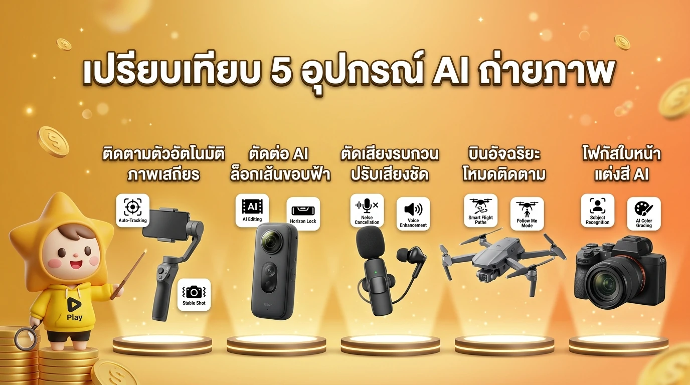 A side-by-side comparison mockup of the 5 AI devices mentioned above with their key benefits in clear icons