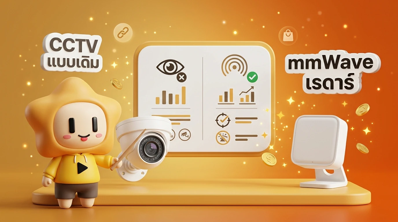 Comparison chart showing differences between traditional CCTV monitoring vs. mmWave Radar technology for elderly safety