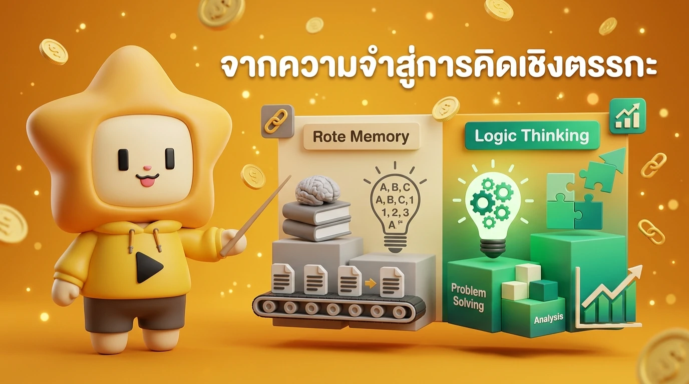 Infographic showing the evolution of skills for Gen Alpha children in 2026, comparing rote memory vs logic thinking