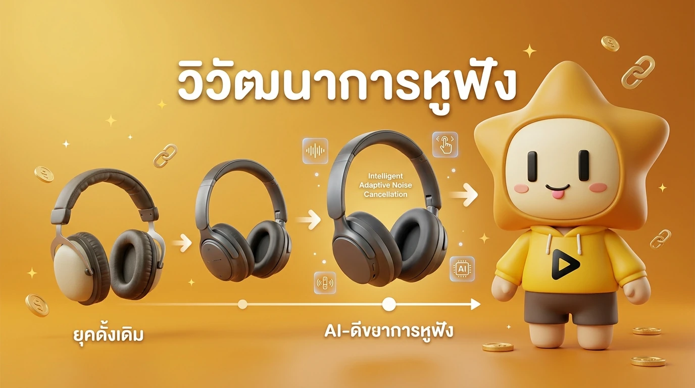 Infographic showing the evolution of headphones from Passive to AI-driven Context-Aware technology in 2026
