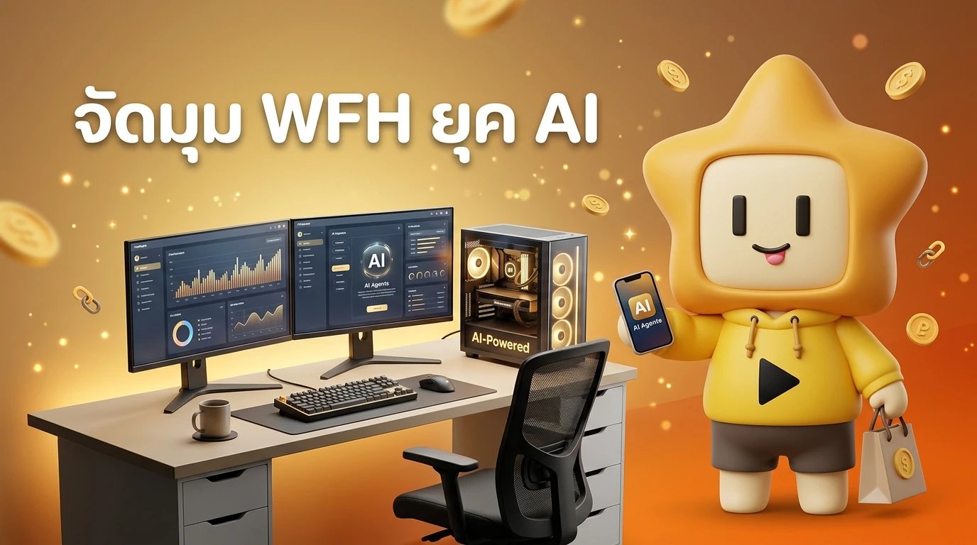 A modern AI-powered PC setup with dual monitors and an ergonomic chair, minimalist and stylish design.
