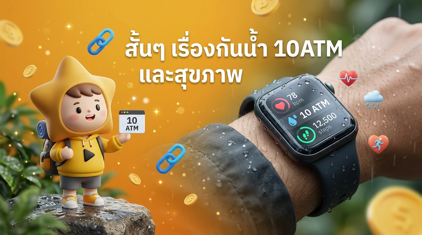 Close-up of a high-tech smartwatch on a wrist with rain droplets