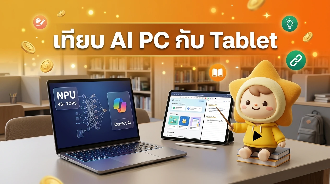 Comparison between a modern AI PC and a high-end Tablet in a university library setting
