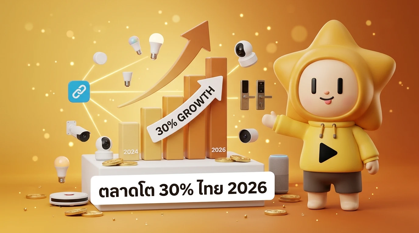 Infographic showing 30% growth of Smart Home market in Thailand 2026