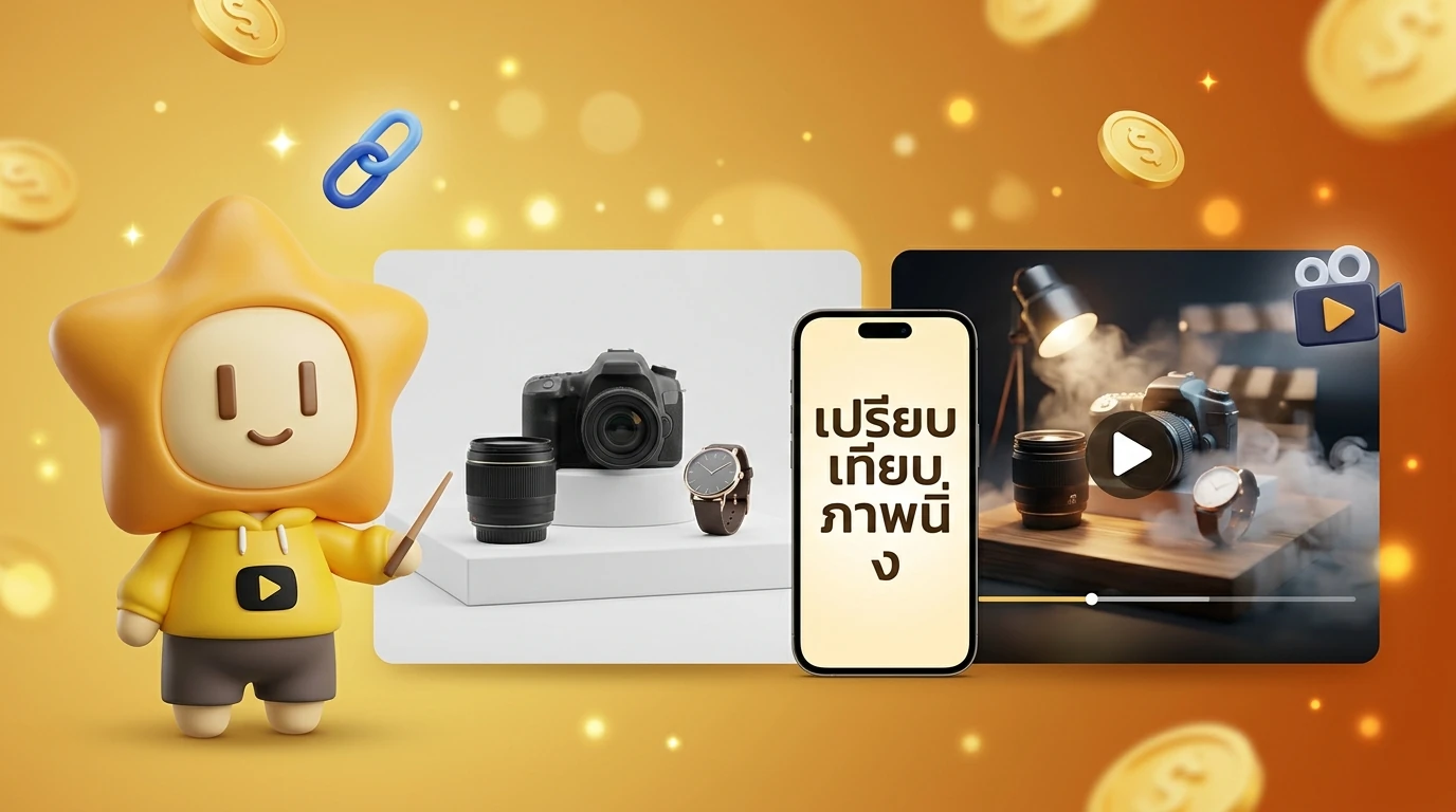 Comparison of a static product photo vs an AI-generated cinematic video clip