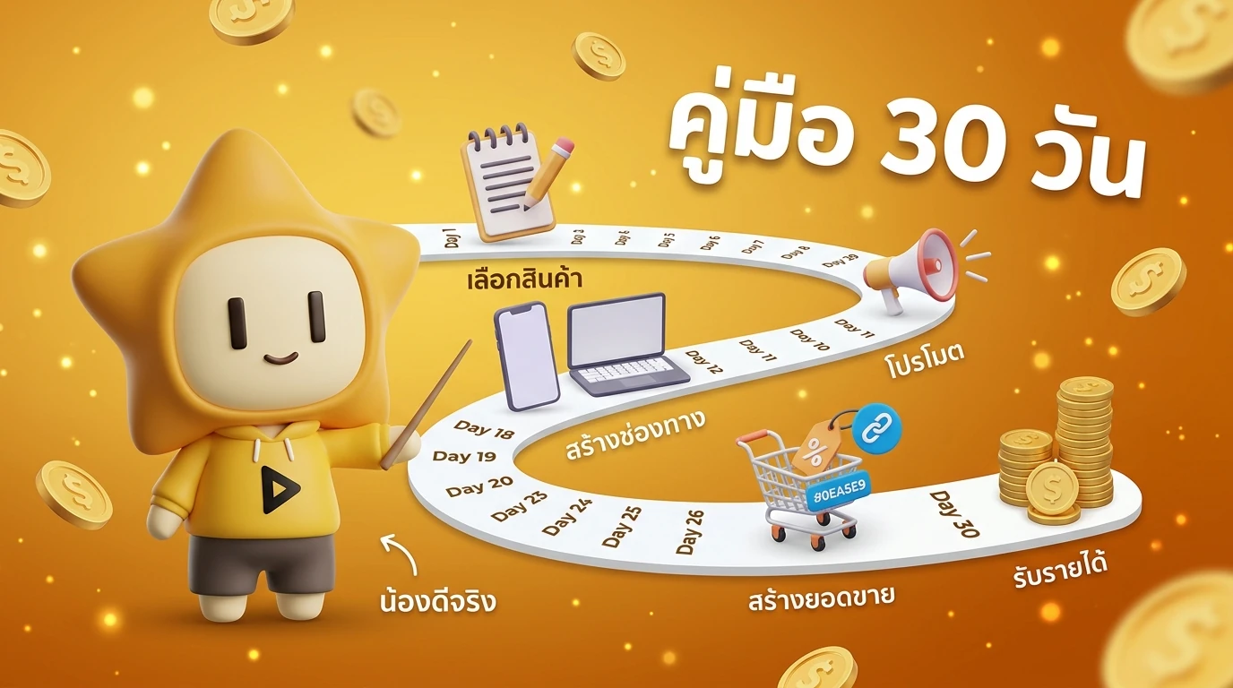 30-day roadmap infographic for starting affiliate marketing from scratch