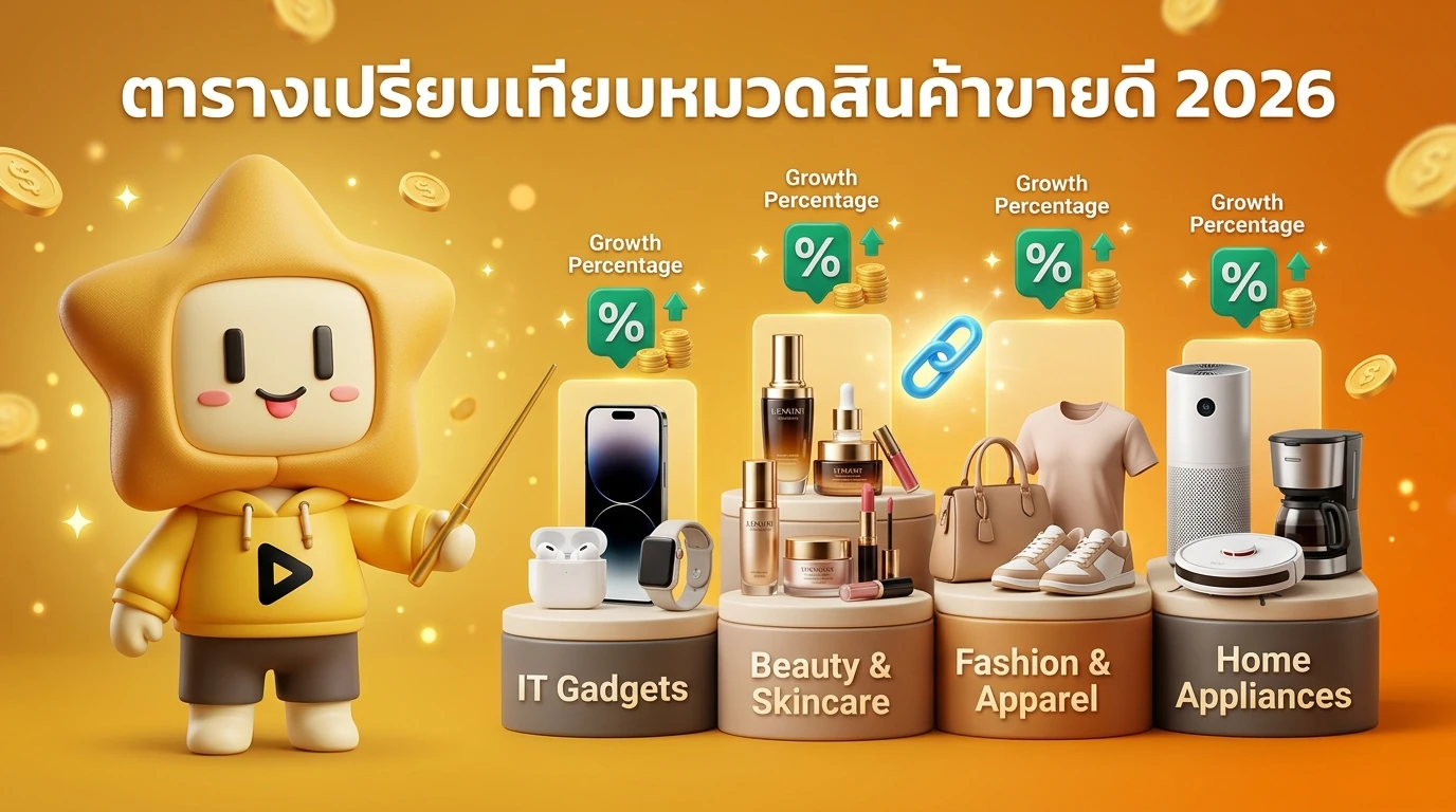 Comparison chart of 2026 top-performing product categories on Deejing Affiliate